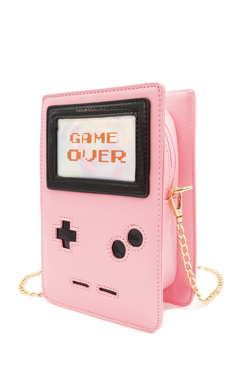 Retro 8-Bit Gamer Handbag in Pink Image 2